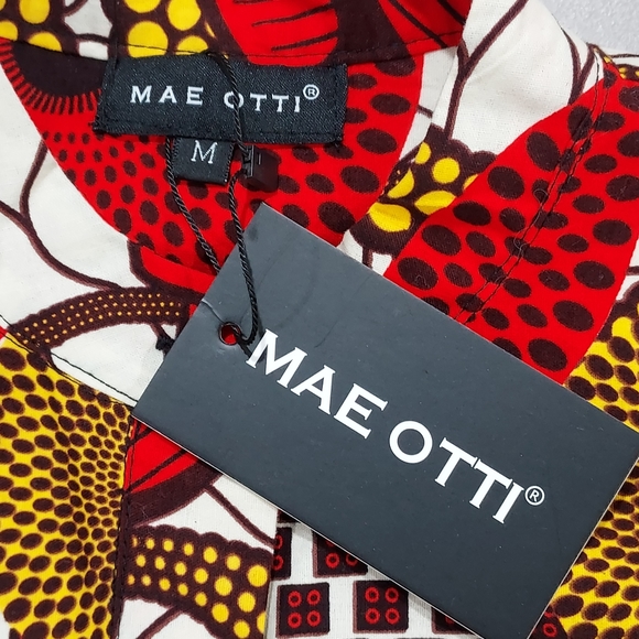 Mae Otti Red Rose Print Layered Dress - Picture 9 of 16